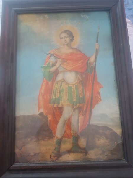 Vand 2 icoane cu Sf Gheorghe si Inima Sfanta